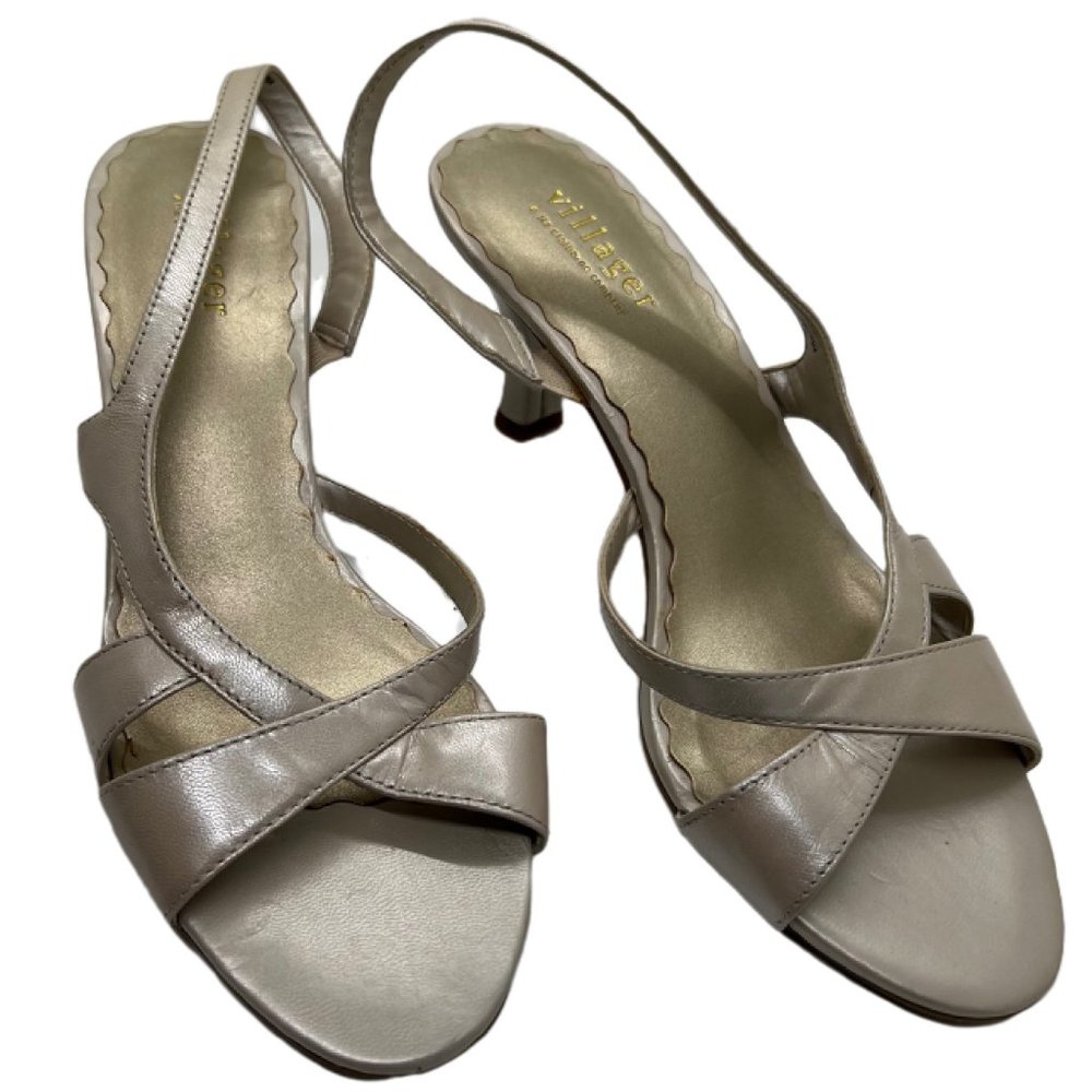 Villager Women's Magic Taupe Leather Sandal, Size 6.5